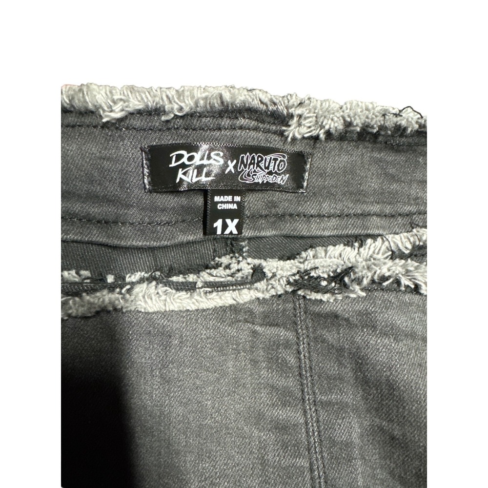Dolls Kill x Naruto Shippuden Cyberpunk Ninja Wide Leg Harajuku Shinobi Pants 1X - Picture 8 of 8